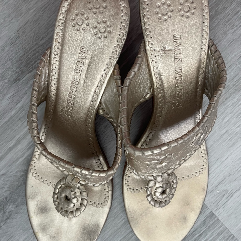 Platinum Jack Rogers Heels